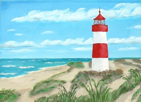 0420 Leuchtturm am Strand 50x40 0420 Leuchtturm am Strand 50x40