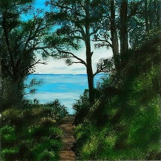 0504 Waldweg zum Meer 30x30 0504 Waldweg zum Meer 30x30